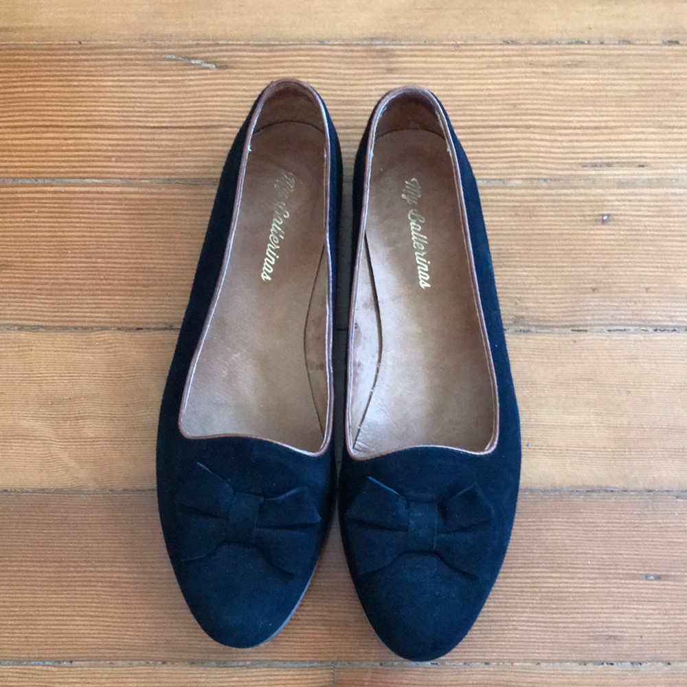 My ballerina black bow ballet flats